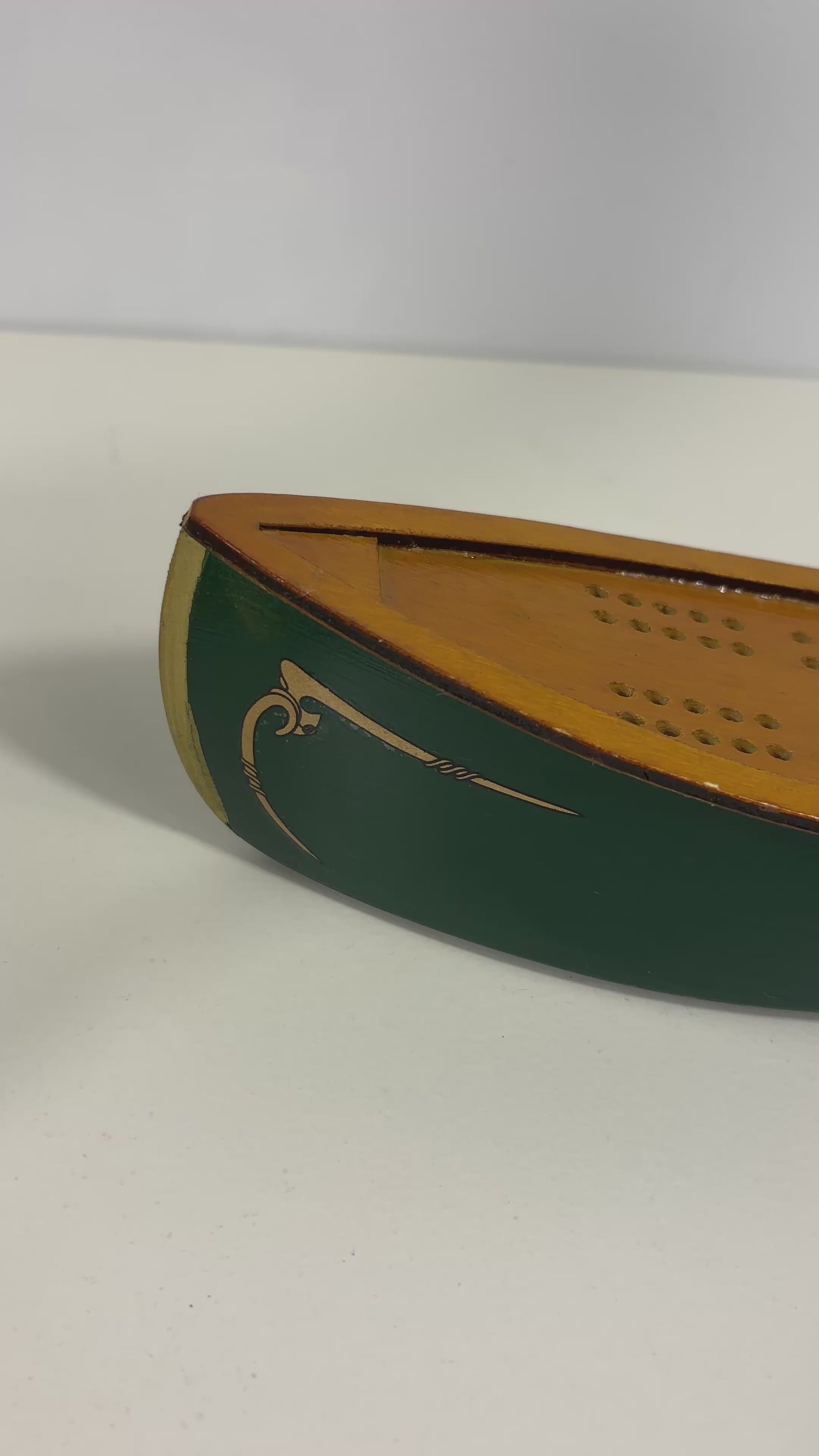 L.L. Bean Paddlers Canoe Shaped Cribbage Board