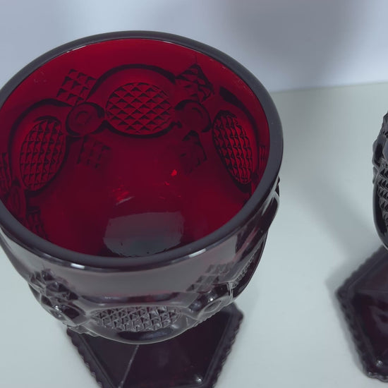 Avon Cape Cod Red Wine Goblet Set