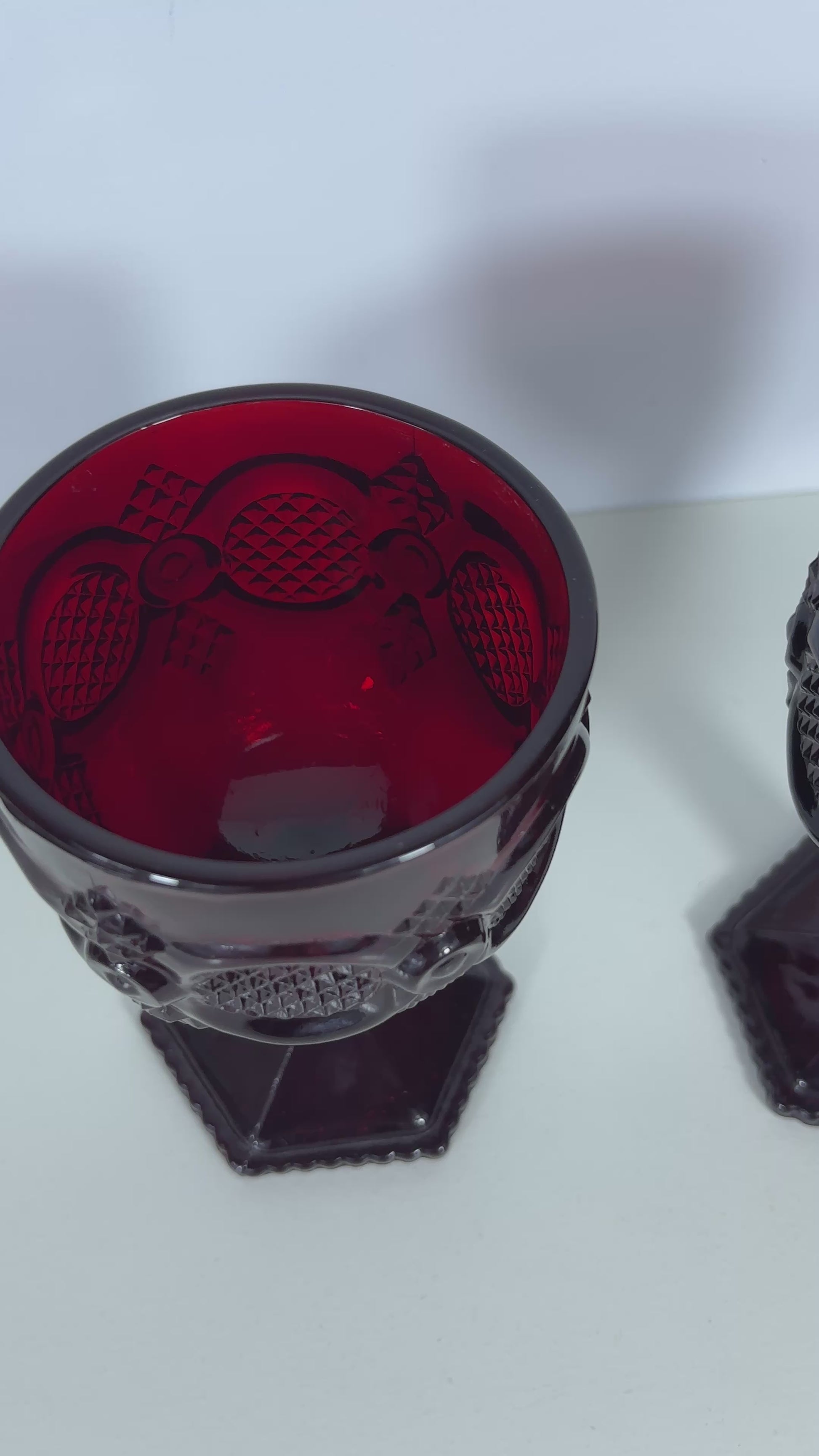 Avon Cape Cod Red Wine Goblet Set