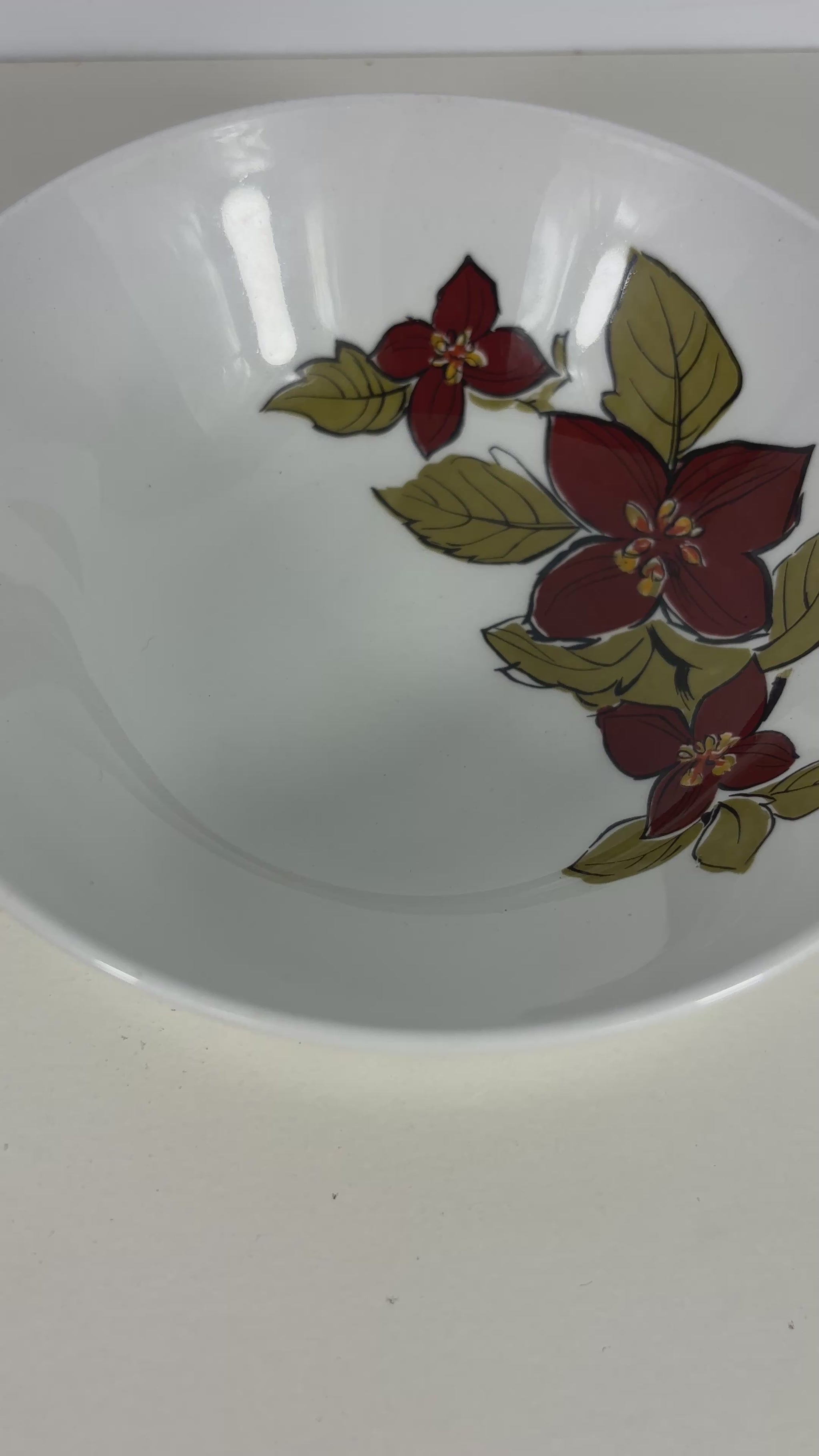 Johnson Brothers Maroon Poinsettias Soup Bowl