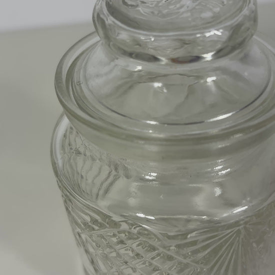 Anchor Hocking Wexford Starburst Clear Glass Jam Jar