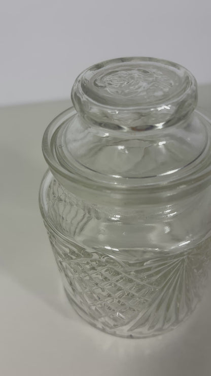 Anchor Hocking Wexford Starburst Clear Glass Jam Jar