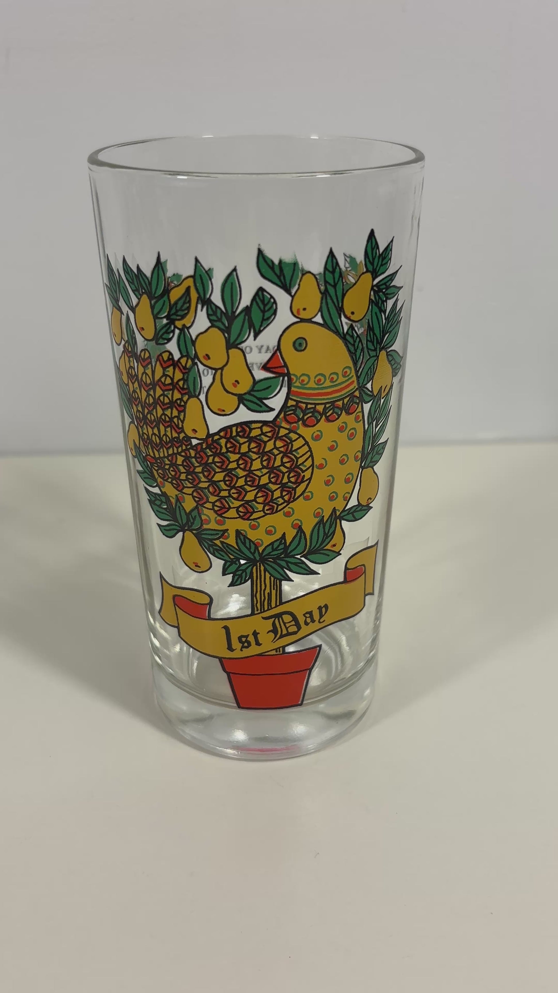 Indiana Glass 1st Day of Christmas Tumbler Glass