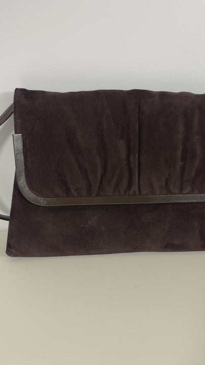 Mastercraft Leather Canada Brown Suede Convertible Shoulder Purse