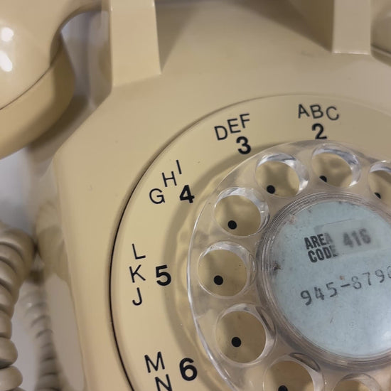 Northern Telecom Beige Rotary Desk Telephone