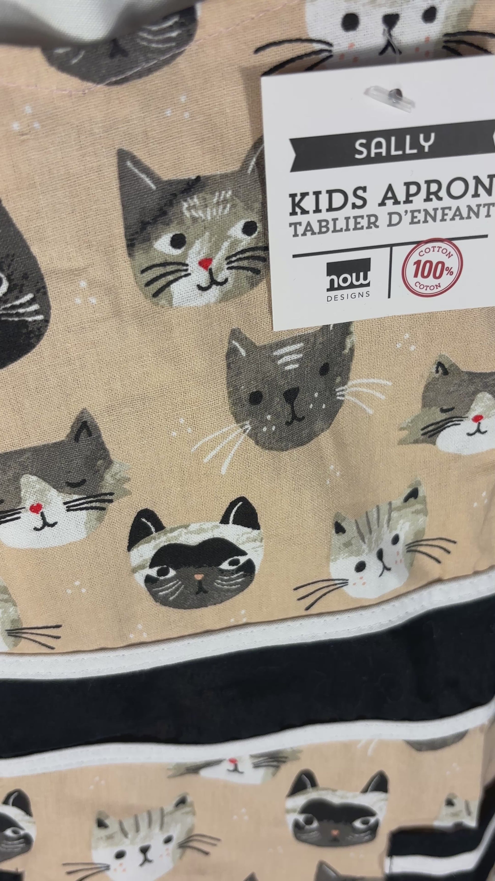 NOW Designs Sally Cats Meow Kids Apron