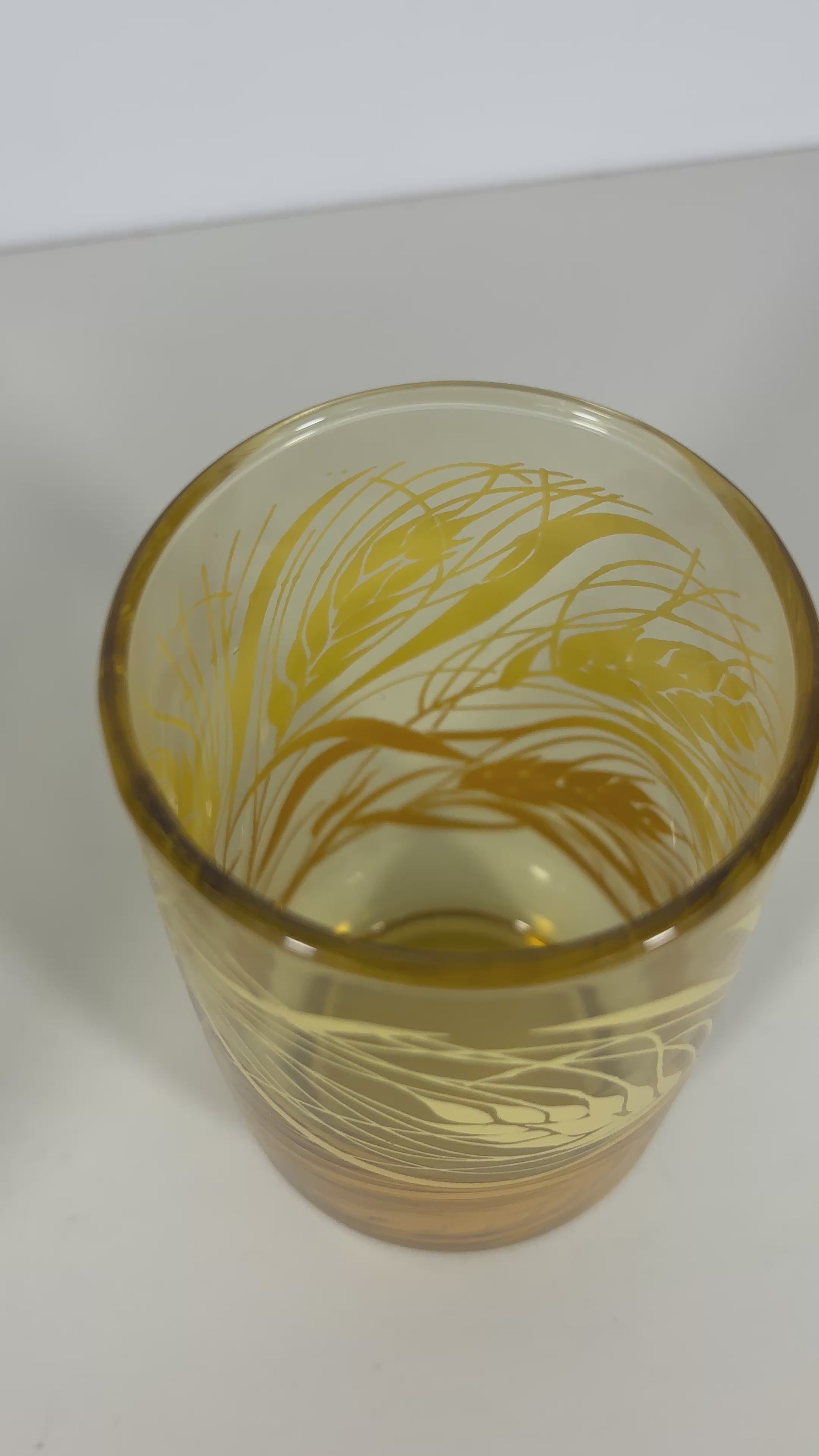 Anchor Hocking Amber Wheat Tumbler Drink Glasses
