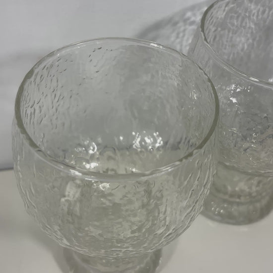 Indiana Glass Glacier Goblet Glasses Set