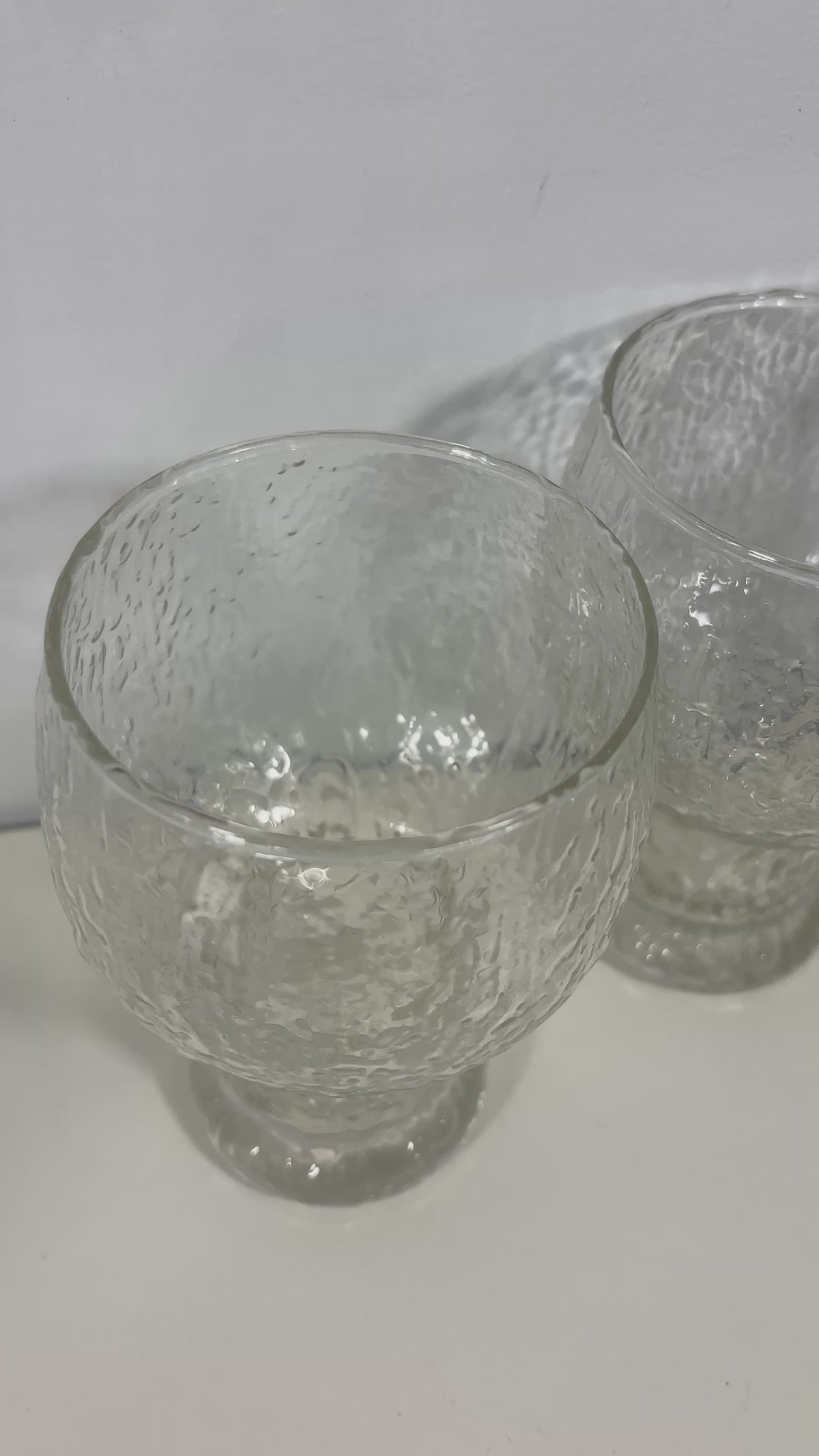 Indiana Glass Glacier Goblet Glasses Set