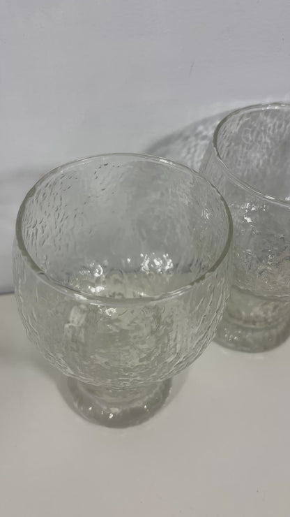 Indiana Glass Glacier Goblet Glasses Set