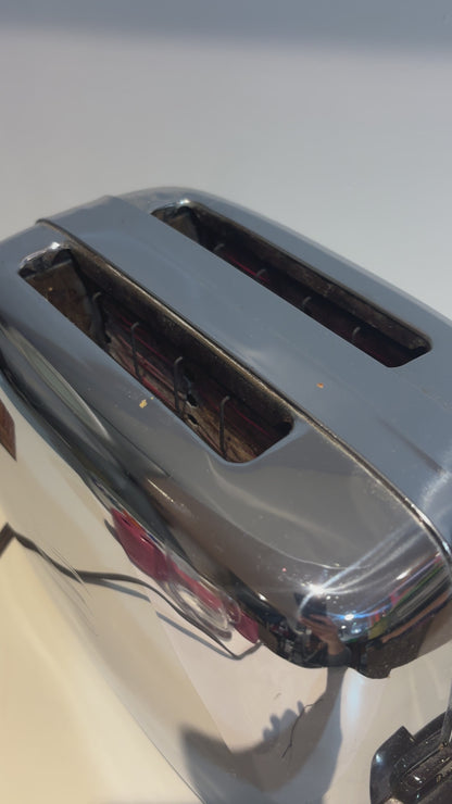Vintage General Electric Canada Silver Metal Toaster