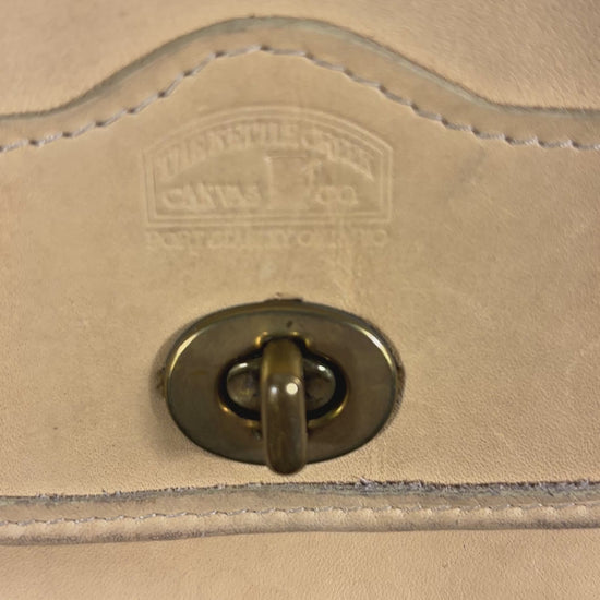 Kettle Creek Canvas Co Putty Beige Leather Crossbody Bag
