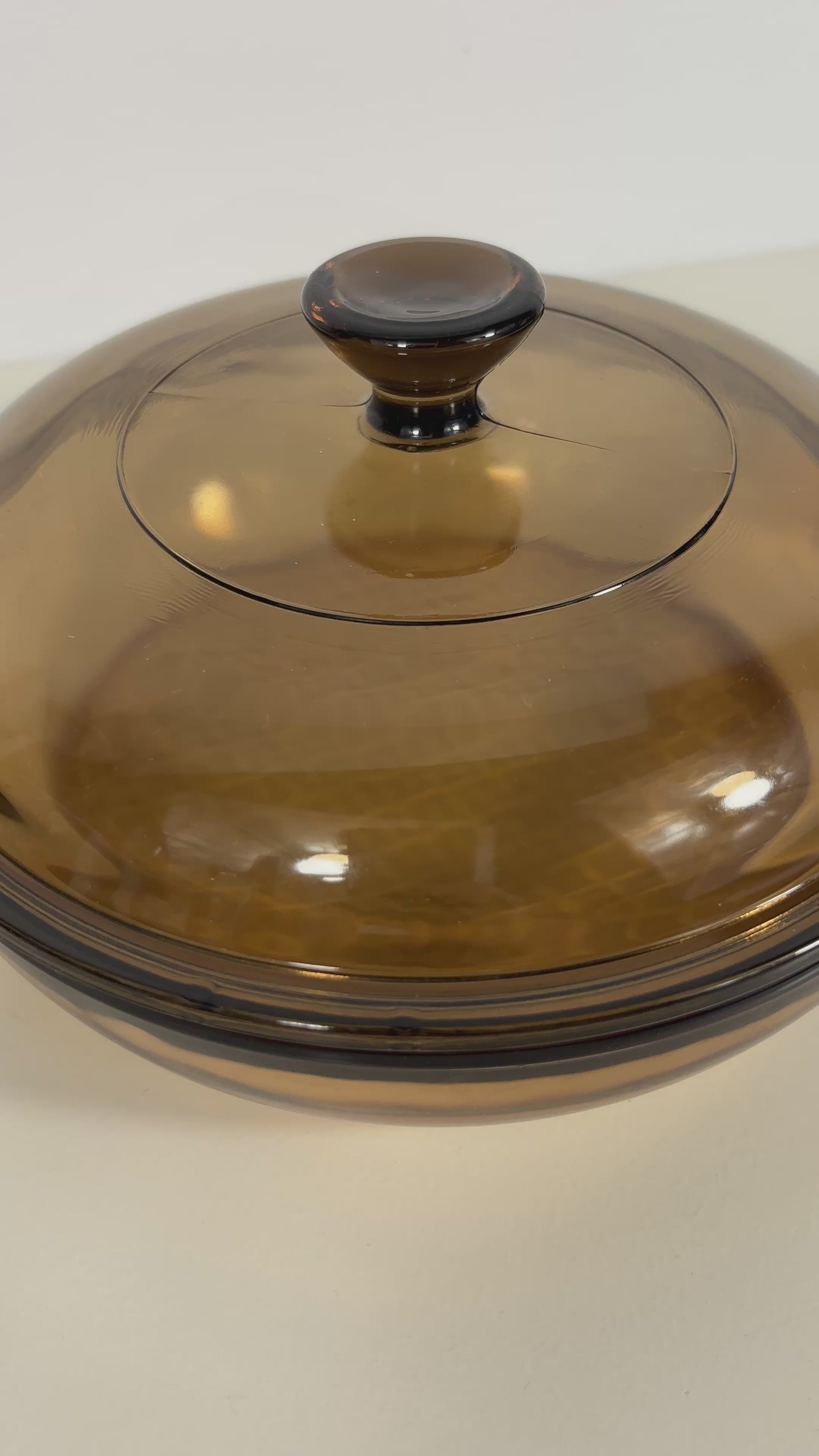 Corning Visions 7 Inch Amber Waffle Bottom Covered Skillet