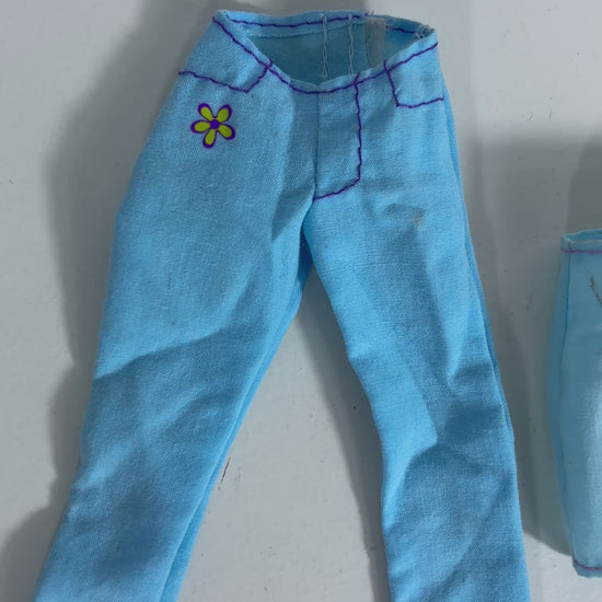 Vintage Barbie Blue Pants and Skirt