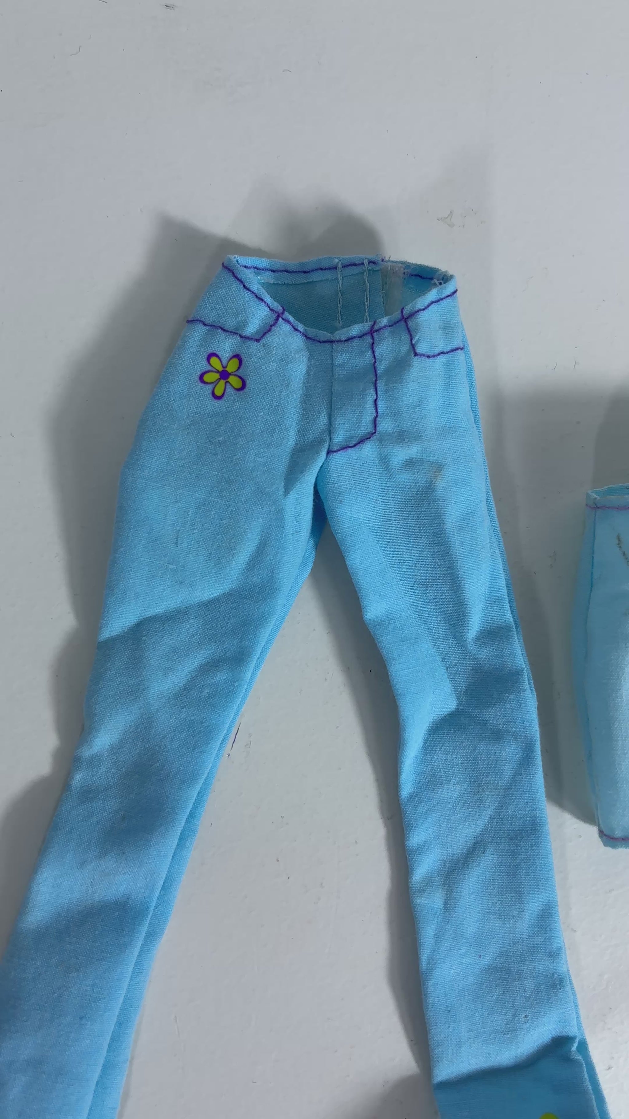 Vintage Barbie Blue Pants and Skirt
