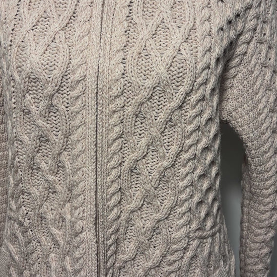 Aran Mor Ireland Merino Wool Full Zip Women’s Sweater