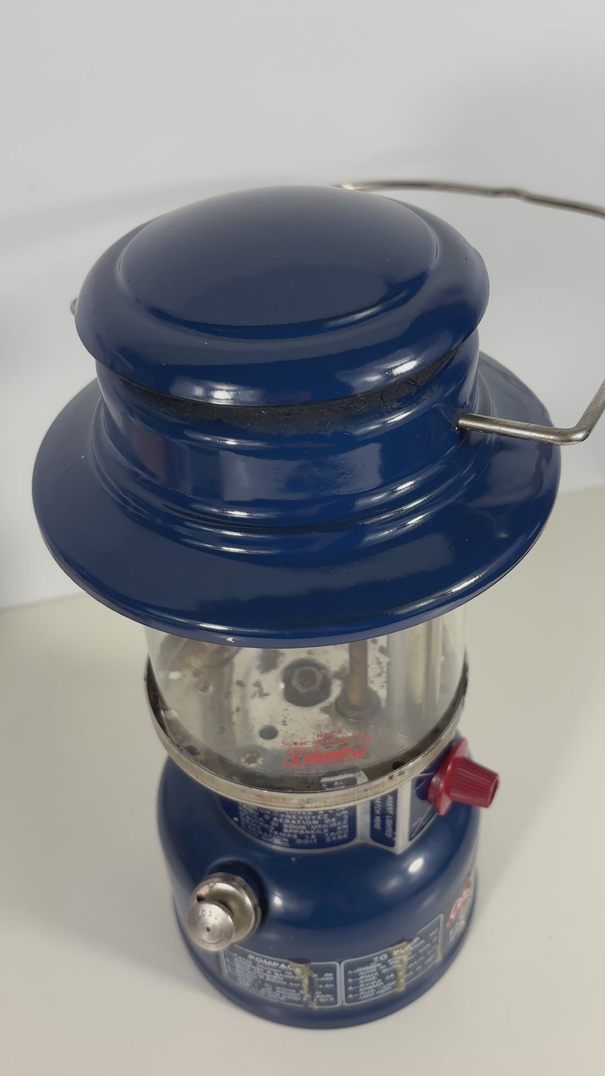Blue Coleman Model 321 Camping Lantern