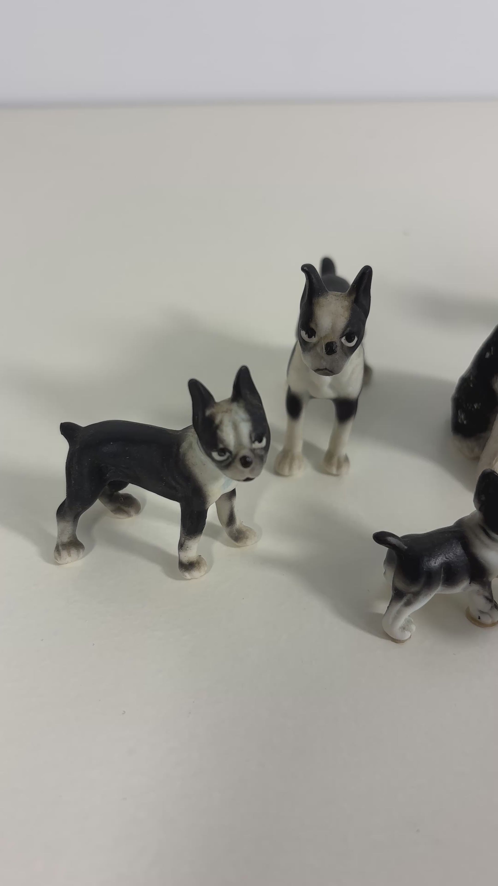Lot of Boston Terrier Frenchie Mini Dog Figurines