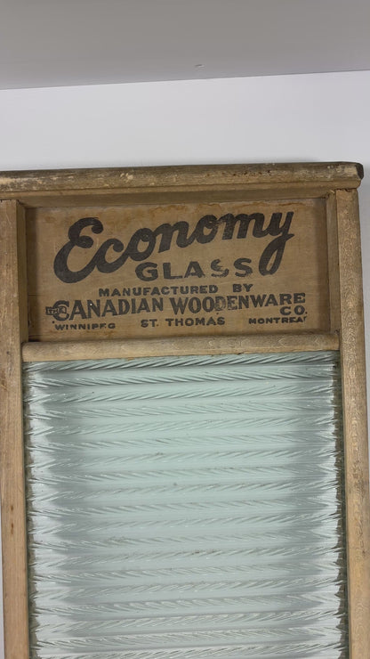 Canadian Woodenware Economy Glass Washboard