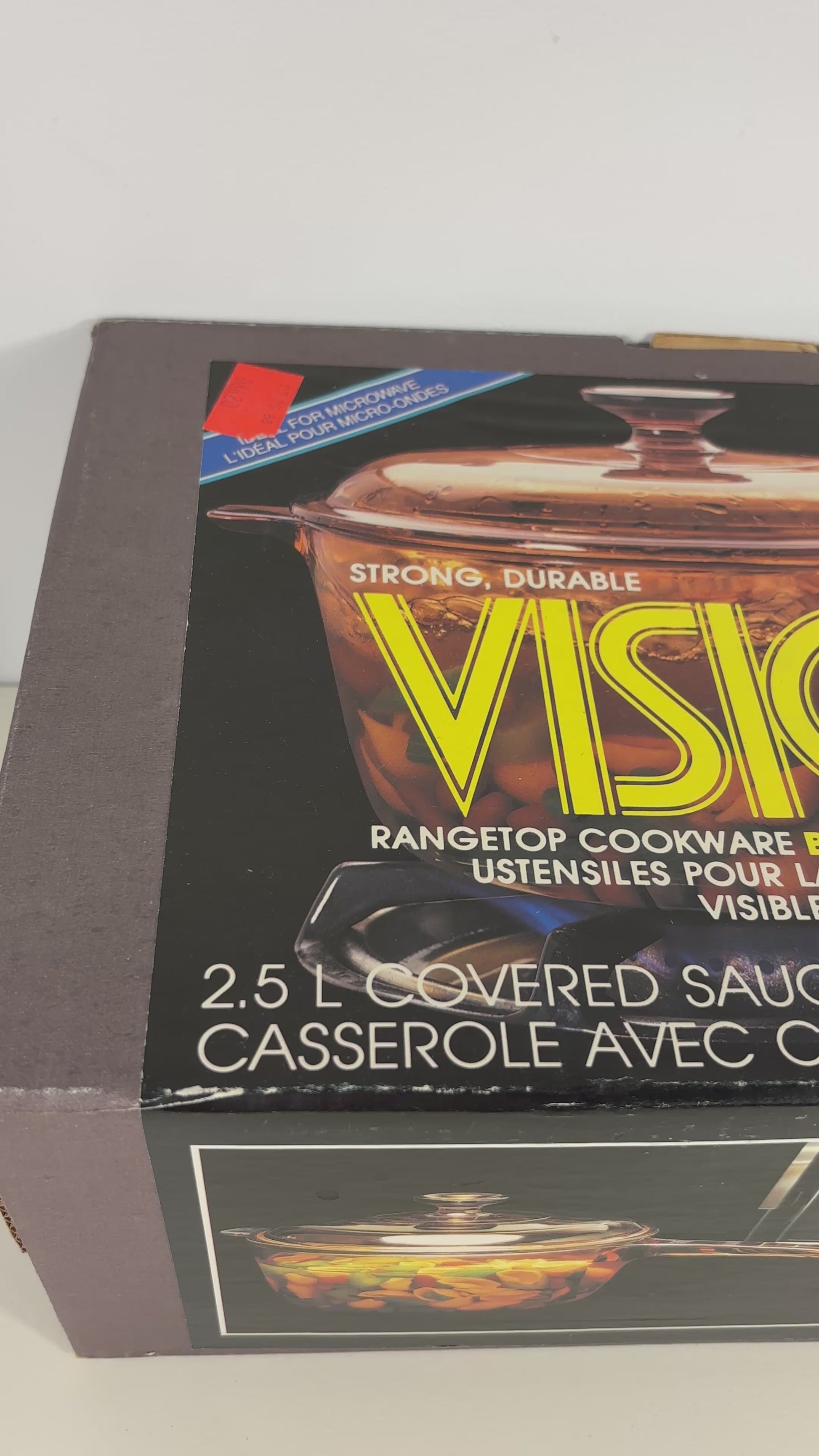 Corning Visions 2.5 Litre Amber Covered Saucepan New in Box