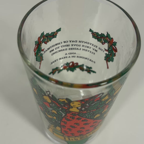 Indiana Glass 11th Day of Christmas Tumbler Glass
