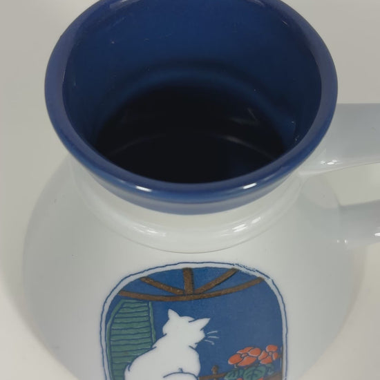Otagiri Japan White Cat in Window Mug