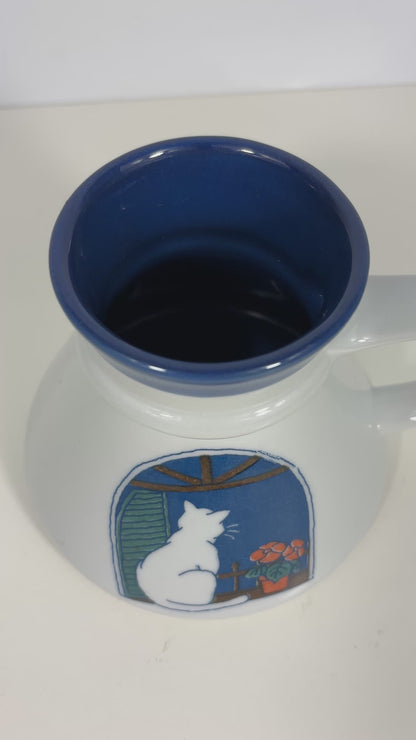 Otagiri Japan White Cat in Window Mug