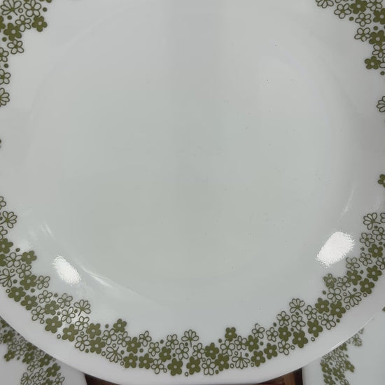 Corelle Green Crazy Daisy Spring Blossom Bread Plates Set of 4