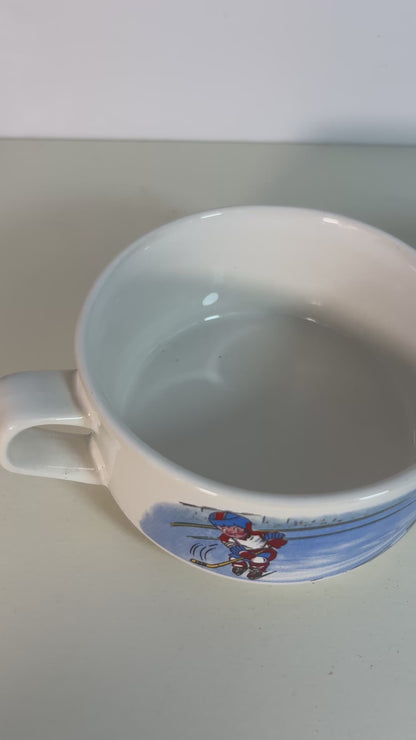 1980 Campbell’s Soup Kids Hockey Scene Soup Bowl Set