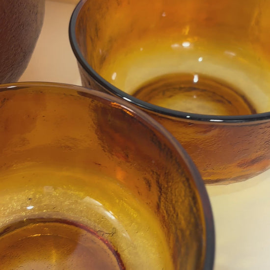 Arcoroc Sierra Amber Glass Bowl Set