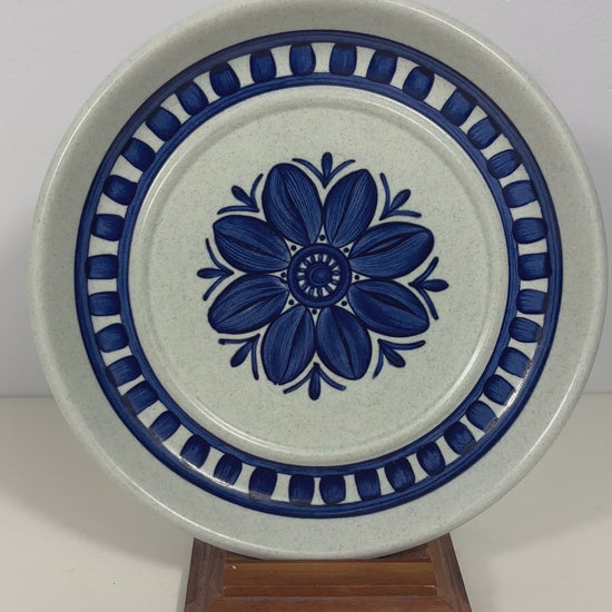 Stonehenge Midwinter Blue Dahlia Bread Plate