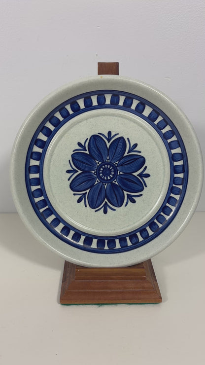Stonehenge Midwinter Blue Dahlia Bread Plate