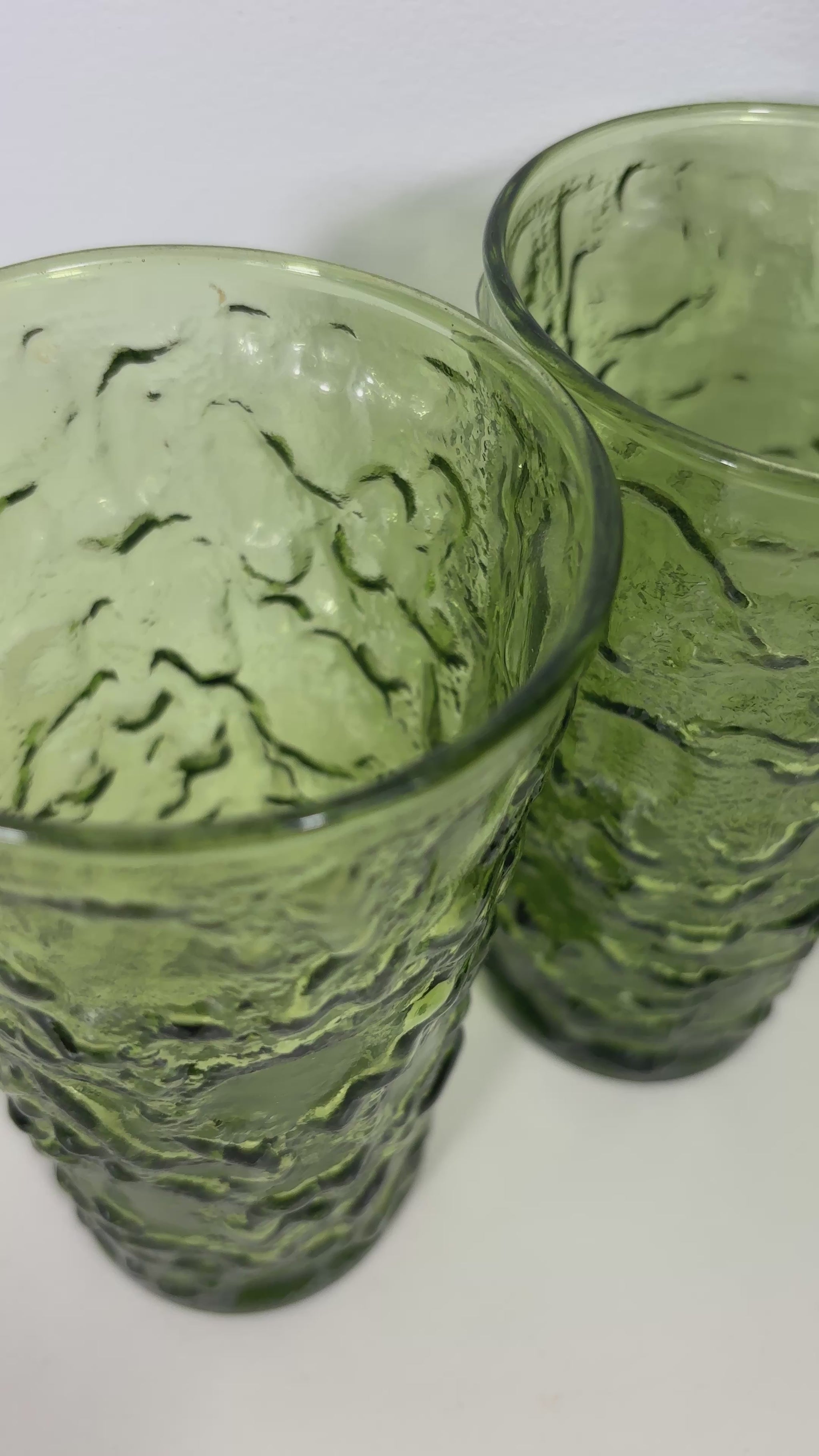 Anchor Hocking Lido Milano Avocado Green Tumbler Glass Set