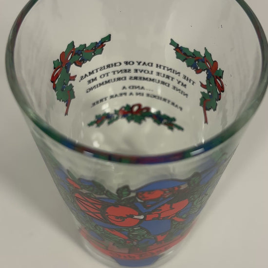 Indiana Glass 9th Day of Christmas Tumbler Glass