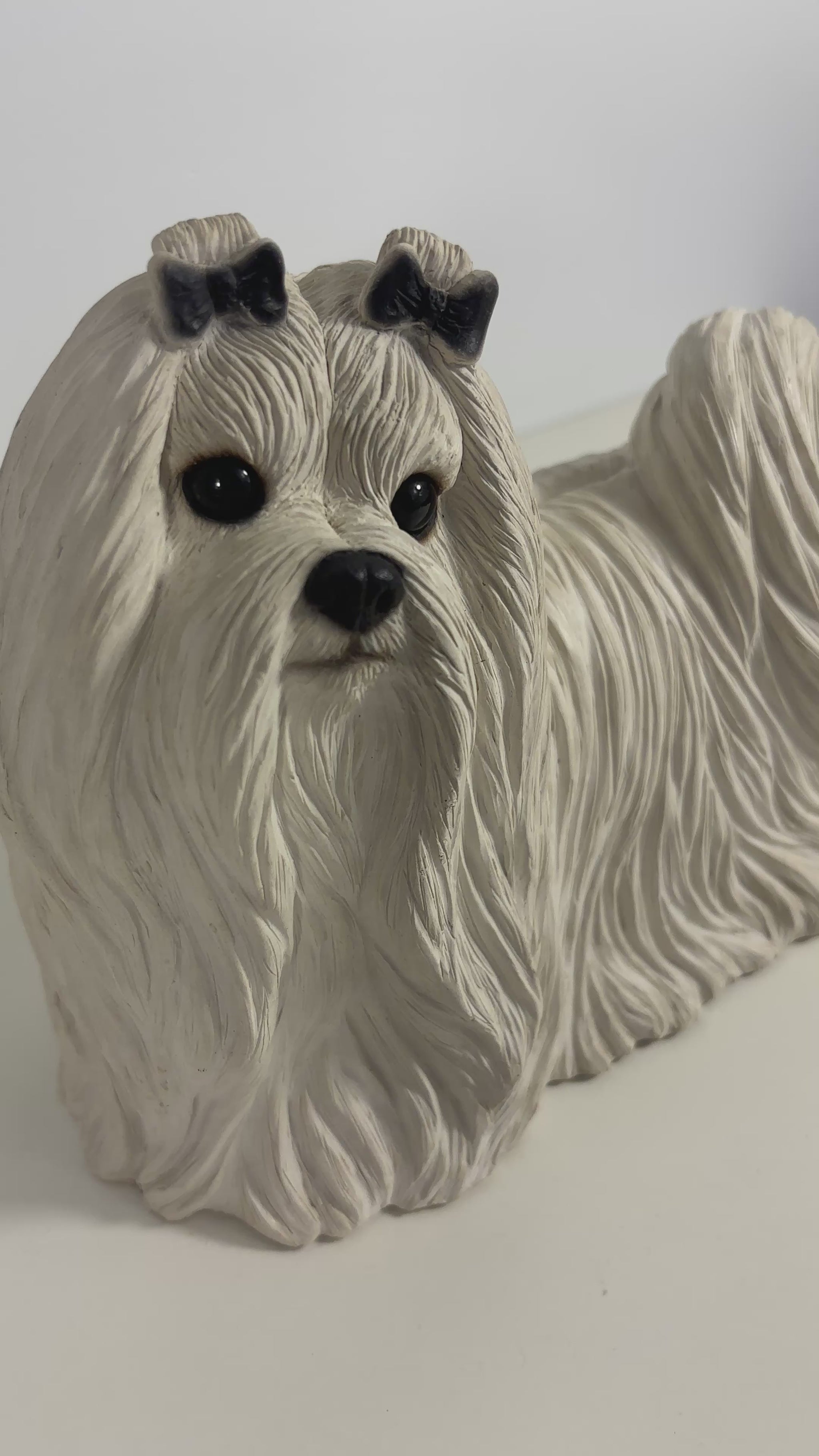 Sandicast Sandra Brue Maltese Dog Statuette