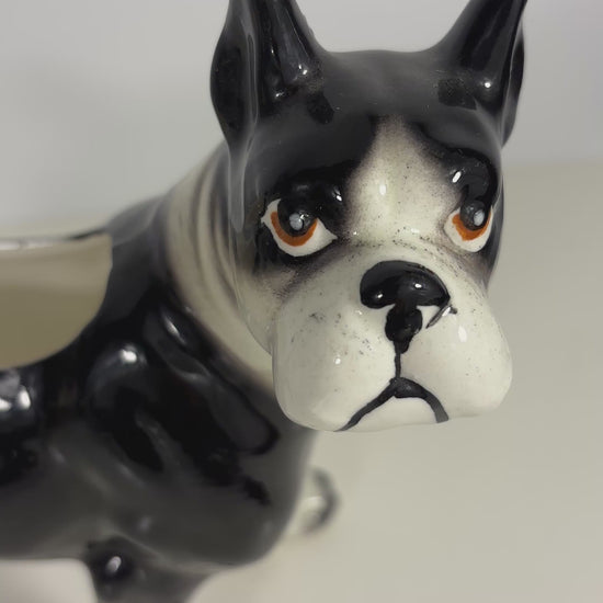 Vintage Rare Japan Boston Terrier Dog Planter