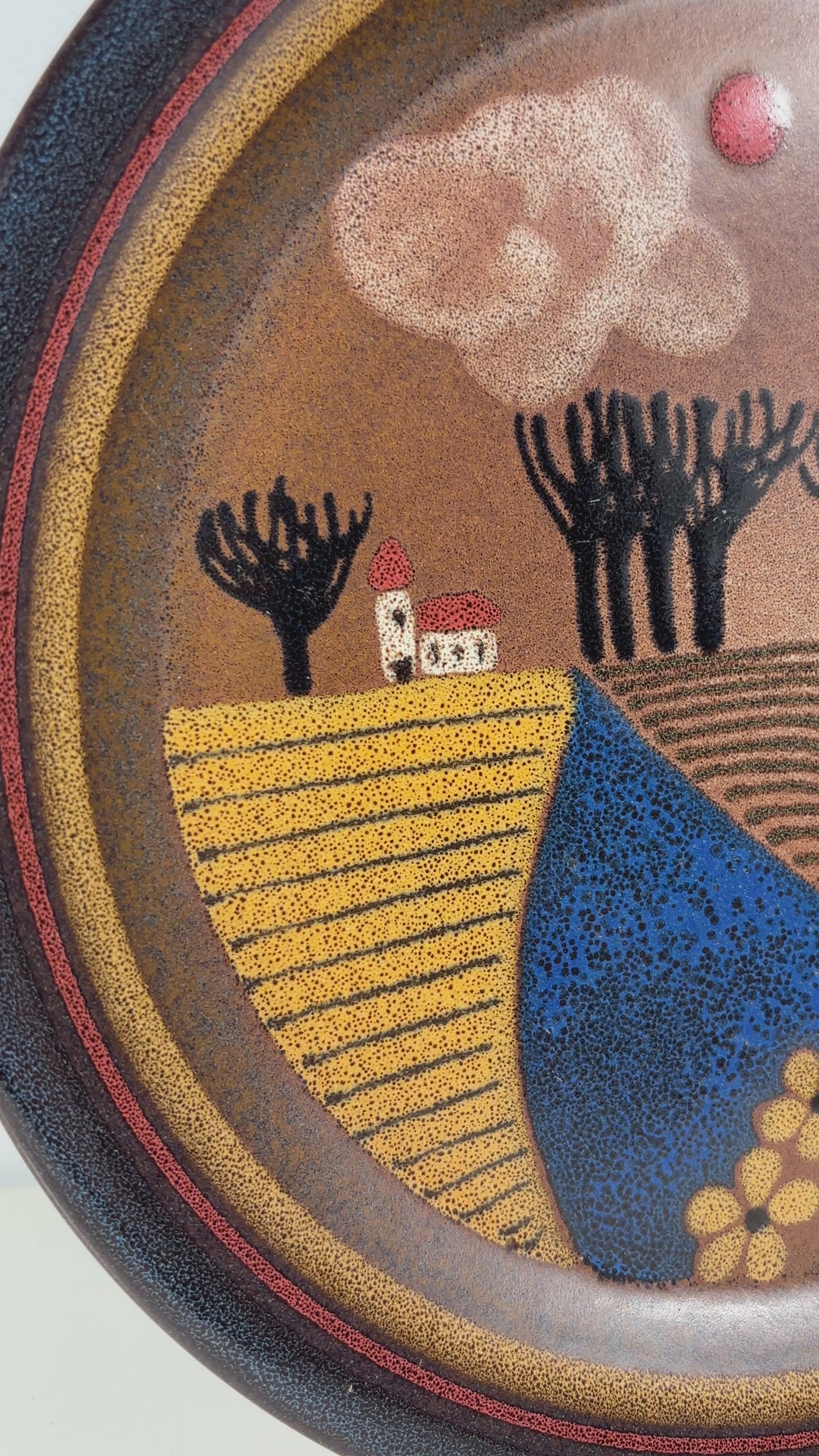 KMK Germany Decorative Farm Scene Charger Wall Plate