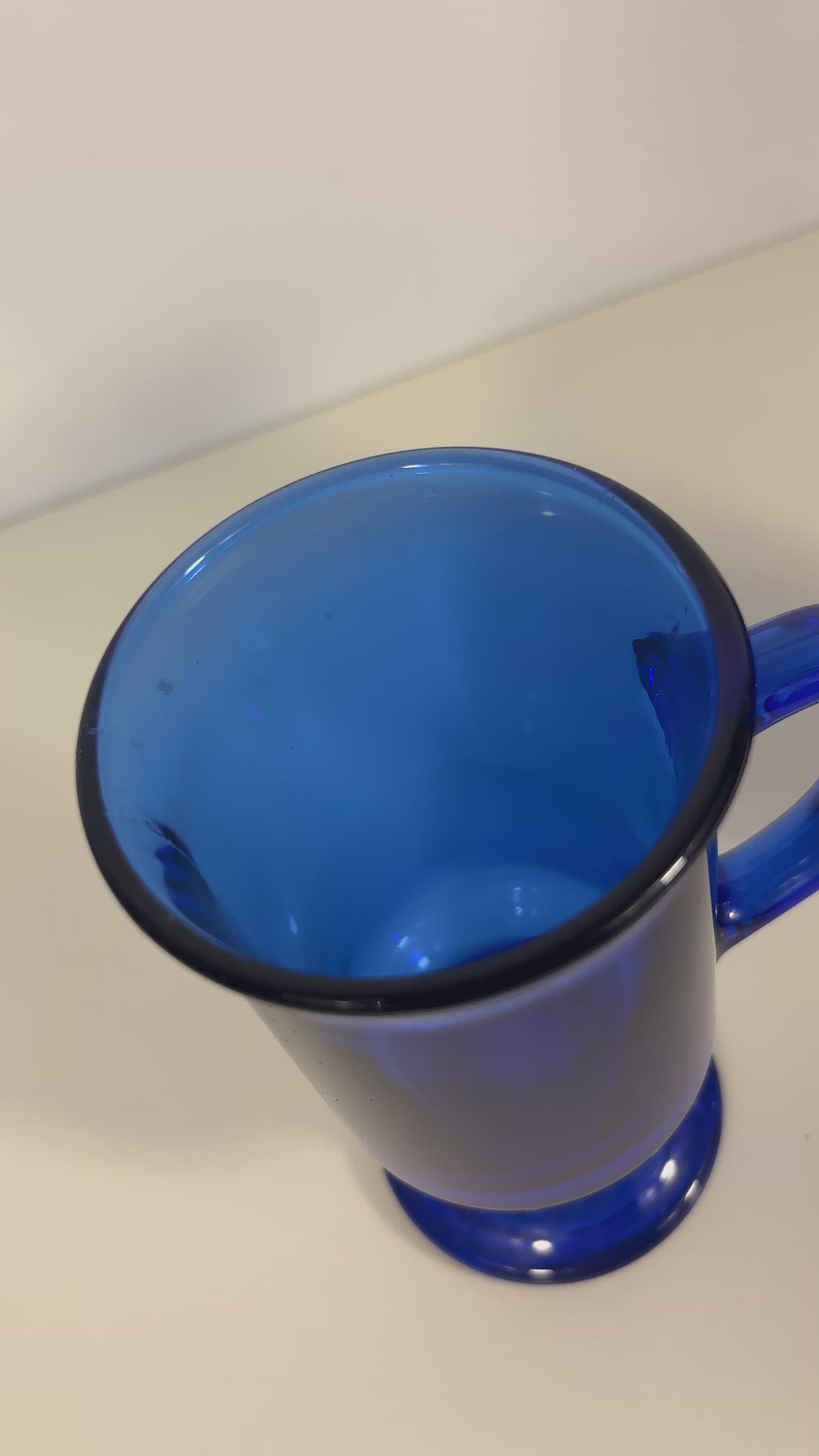 Anchor Hocking Cobalt Blue Footed Mug Set
