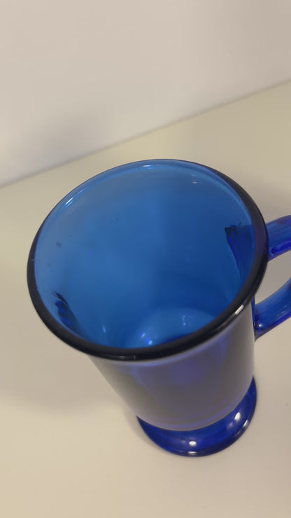 Anchor Hocking Cobalt Blue Footed Mug Set