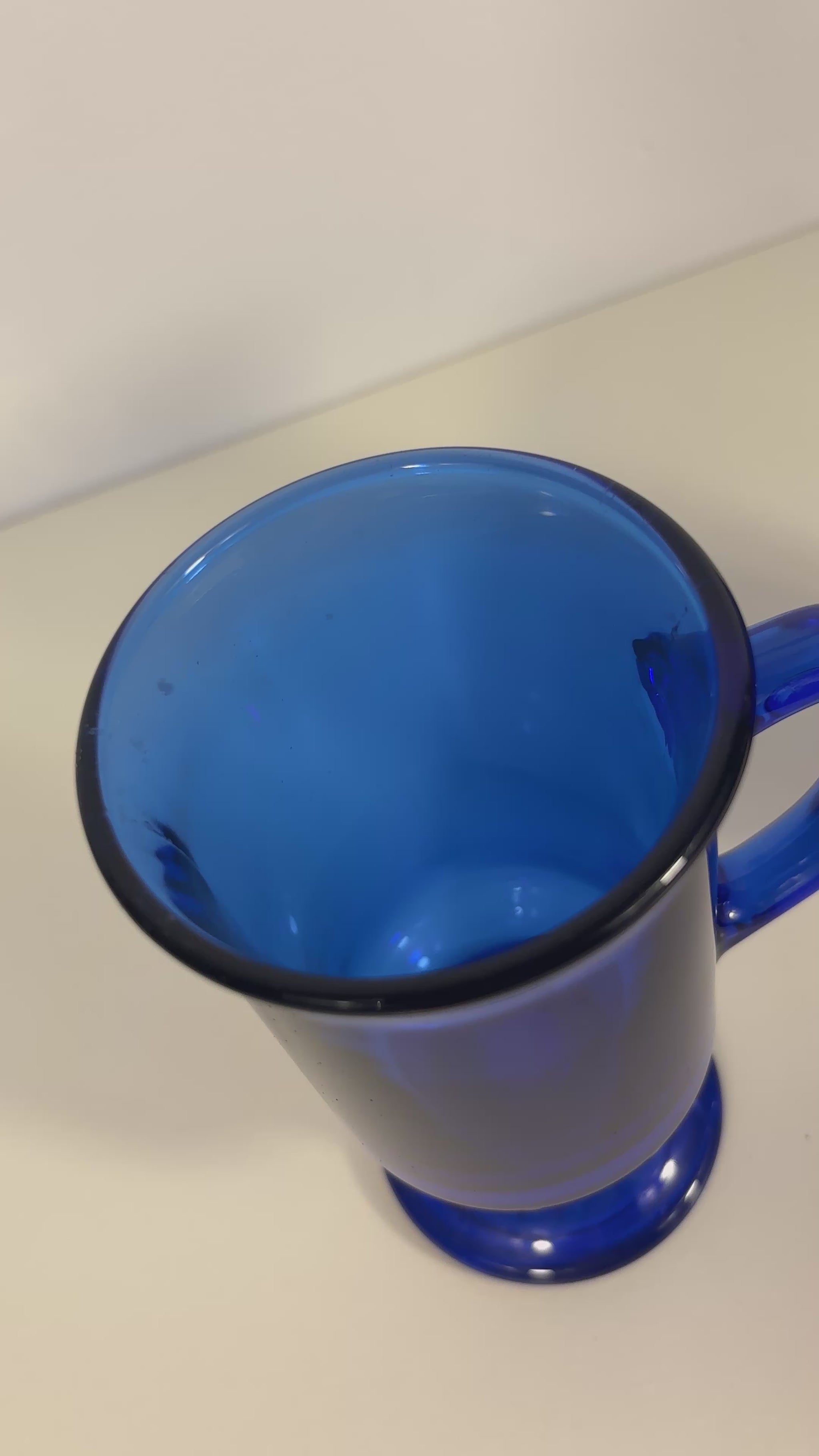 Anchor Hocking Cobalt Blue Footed Mug Set