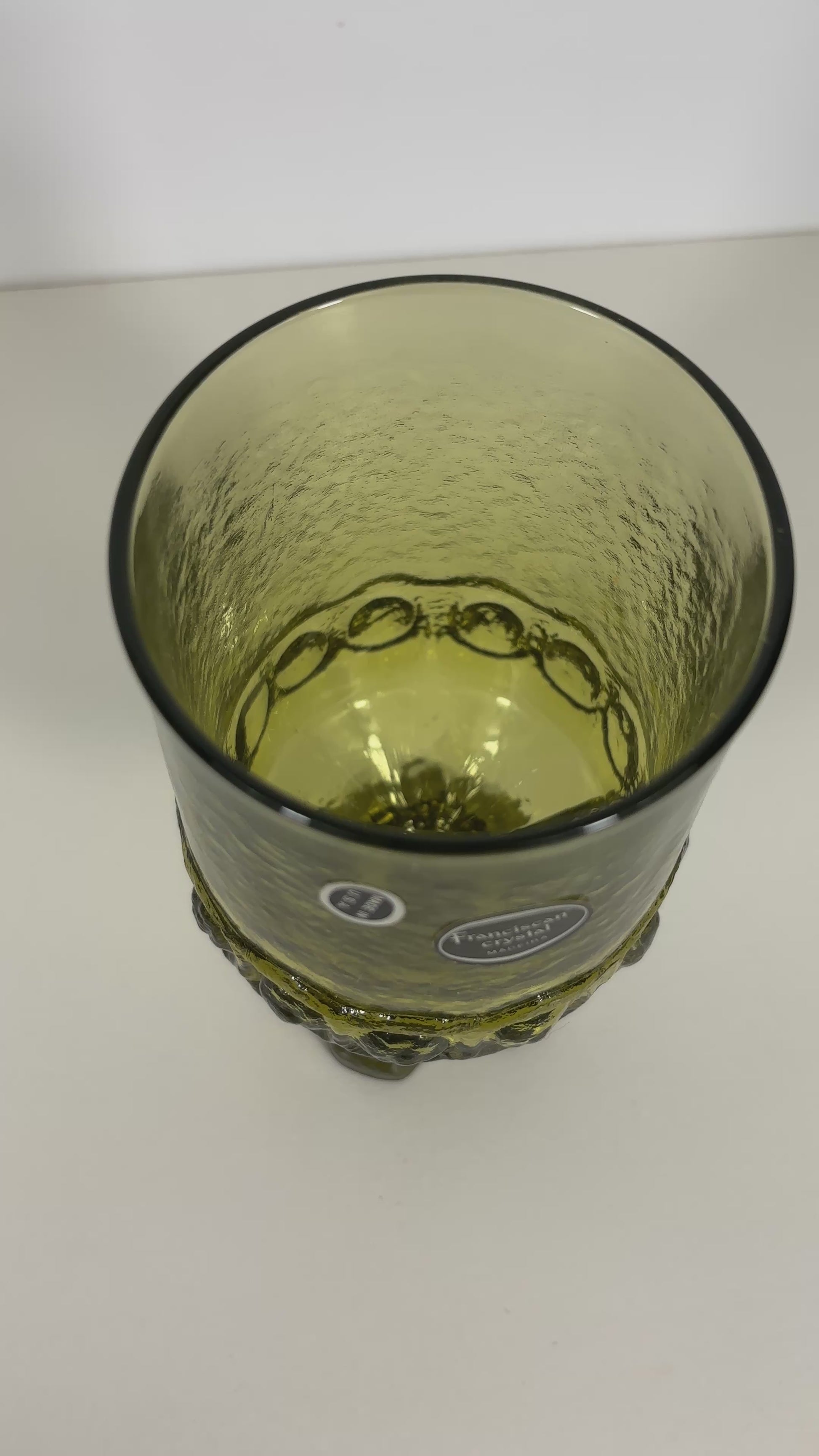 Tiffin Franciscan Madeira Citron Green Glass Goblet