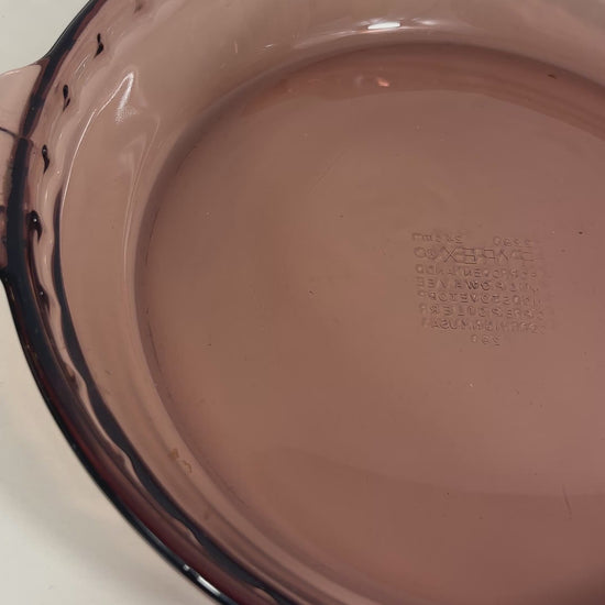 Pyrex Cranberry Deep Dish Glass Pie Plate