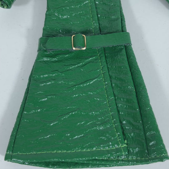 Vintage Barbie Green Pleather Coat with Belt