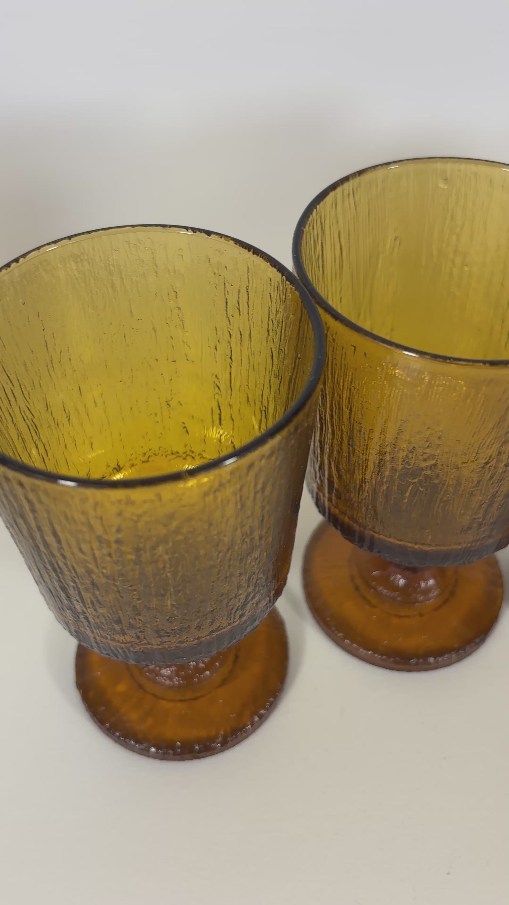 Ravenhead Siesta Amber Wine Glass Goblet Set