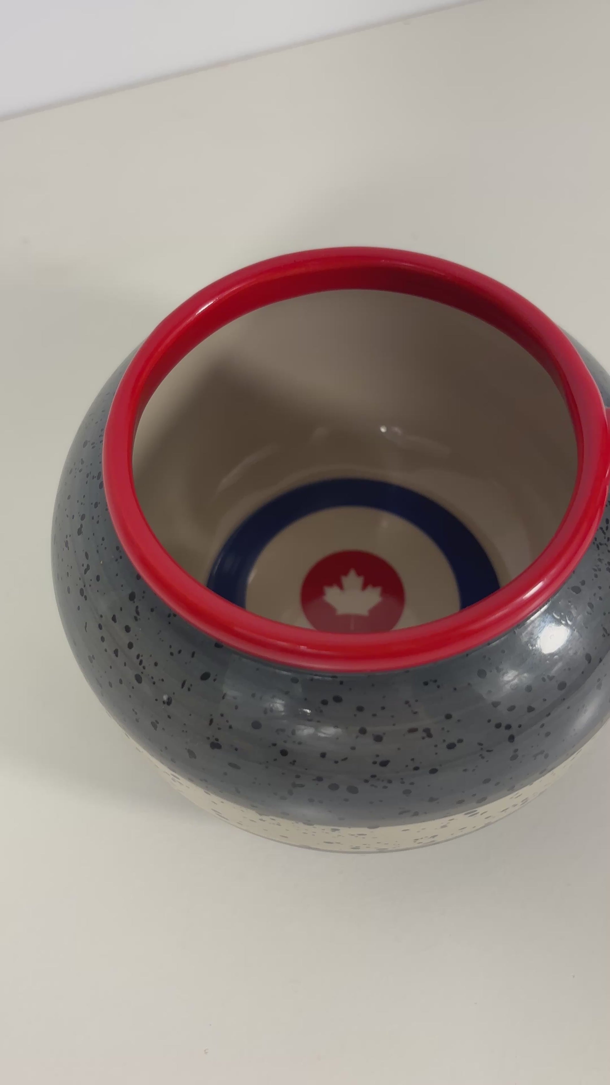 Curling Rock Shaped Coffee Mug