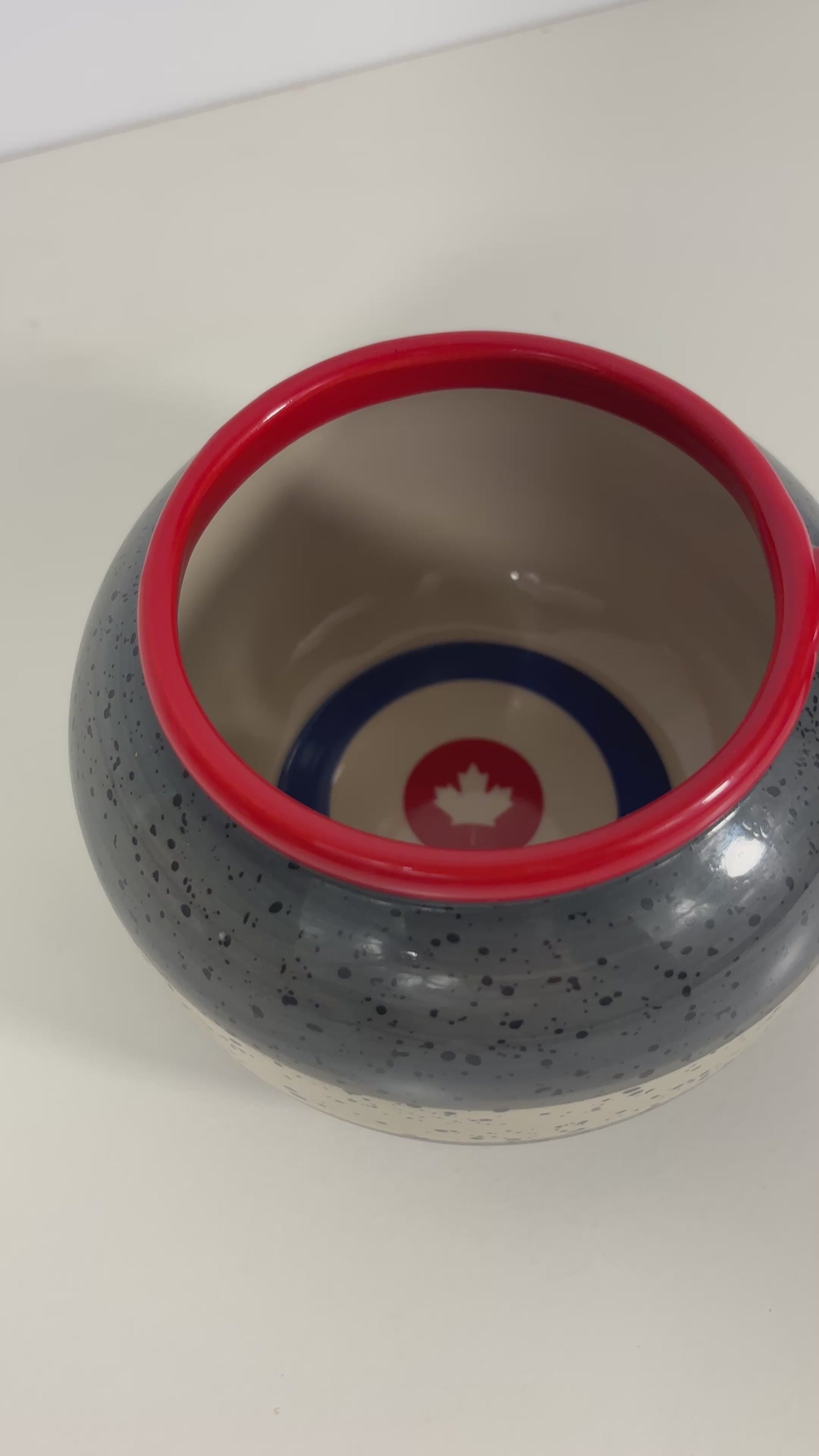 Curling Rock Shaped Coffee Mug