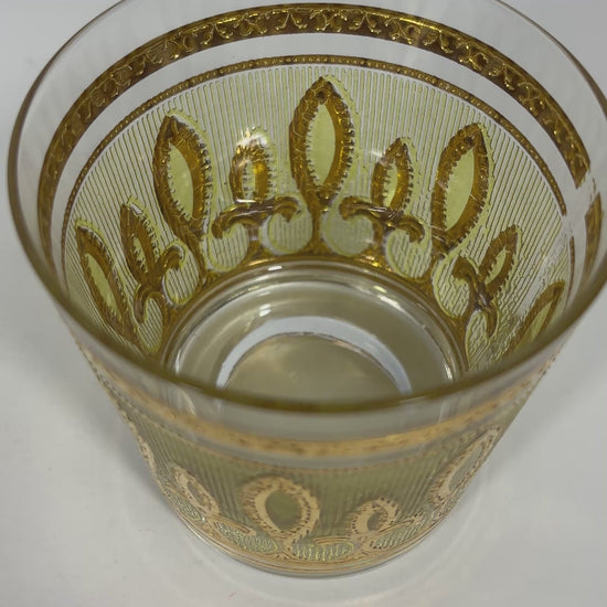 Culver Fleur de Lis Lowball Glass