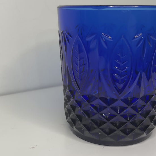 Avon Royal Sapphire Cobalt Blue Old Fashioned Glass