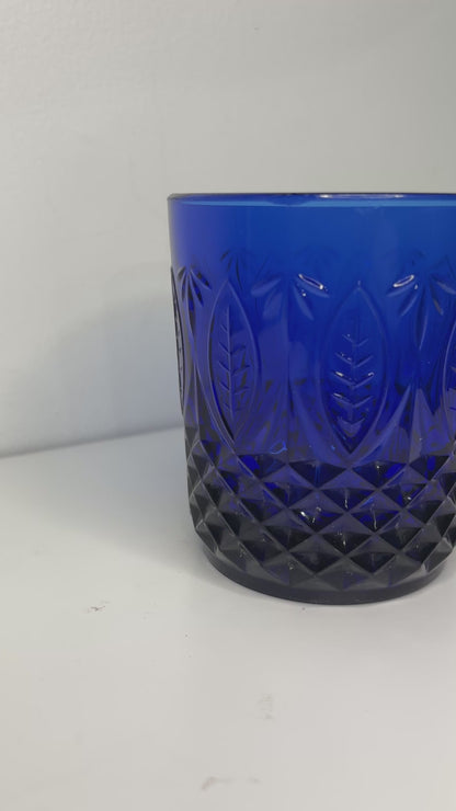Avon Royal Sapphire Cobalt Blue Old Fashioned Glass