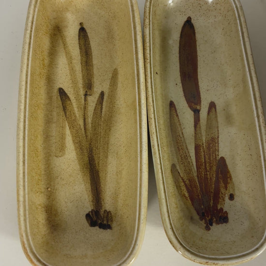 Galleon Ware Canada Cattail Corn on the Cob Serving Set